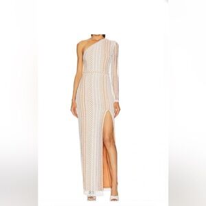 Michael Costello Crochet Lace Dress in Cream